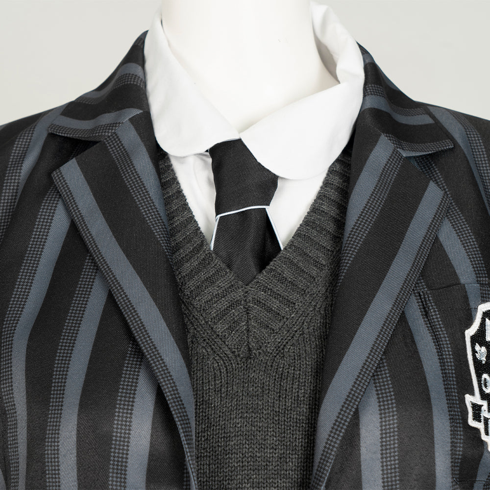 Costume de cosplay de la famille Addams mercredi