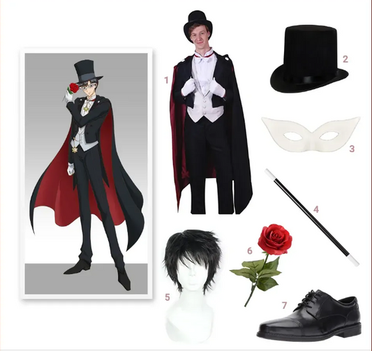 Wie man sich wie Tuxedo Mask kleidet