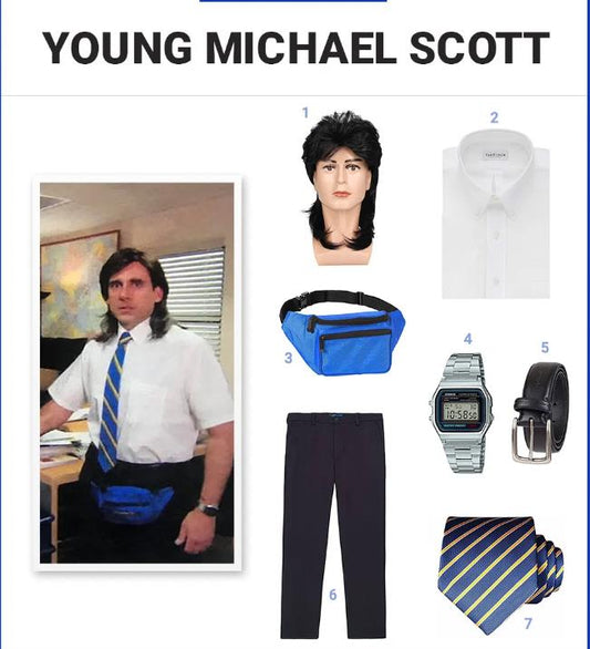 Wie man sich wie der junge Michael Scott kleidet