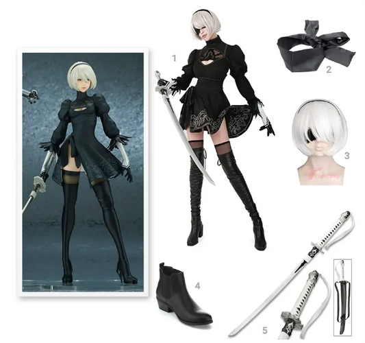 Wie man sich wie 2B (Nier: Automata) kleidet