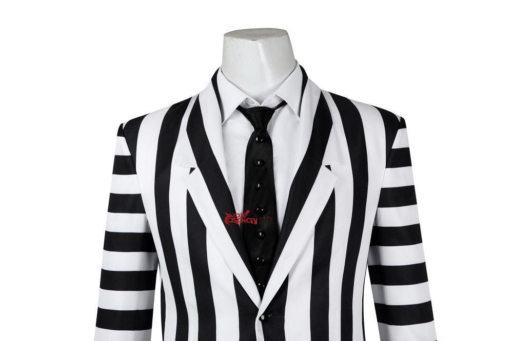 Beetlejuice Striped Beetlejuice Outfit Cosplay Kostüm