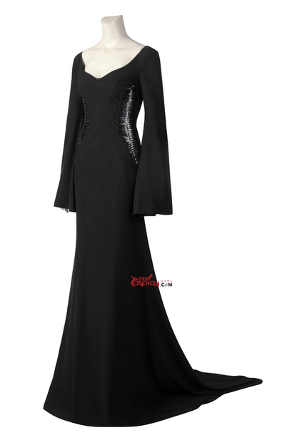 Die Addams Familie Morticia Addams Kleid Cosplay Kostüm