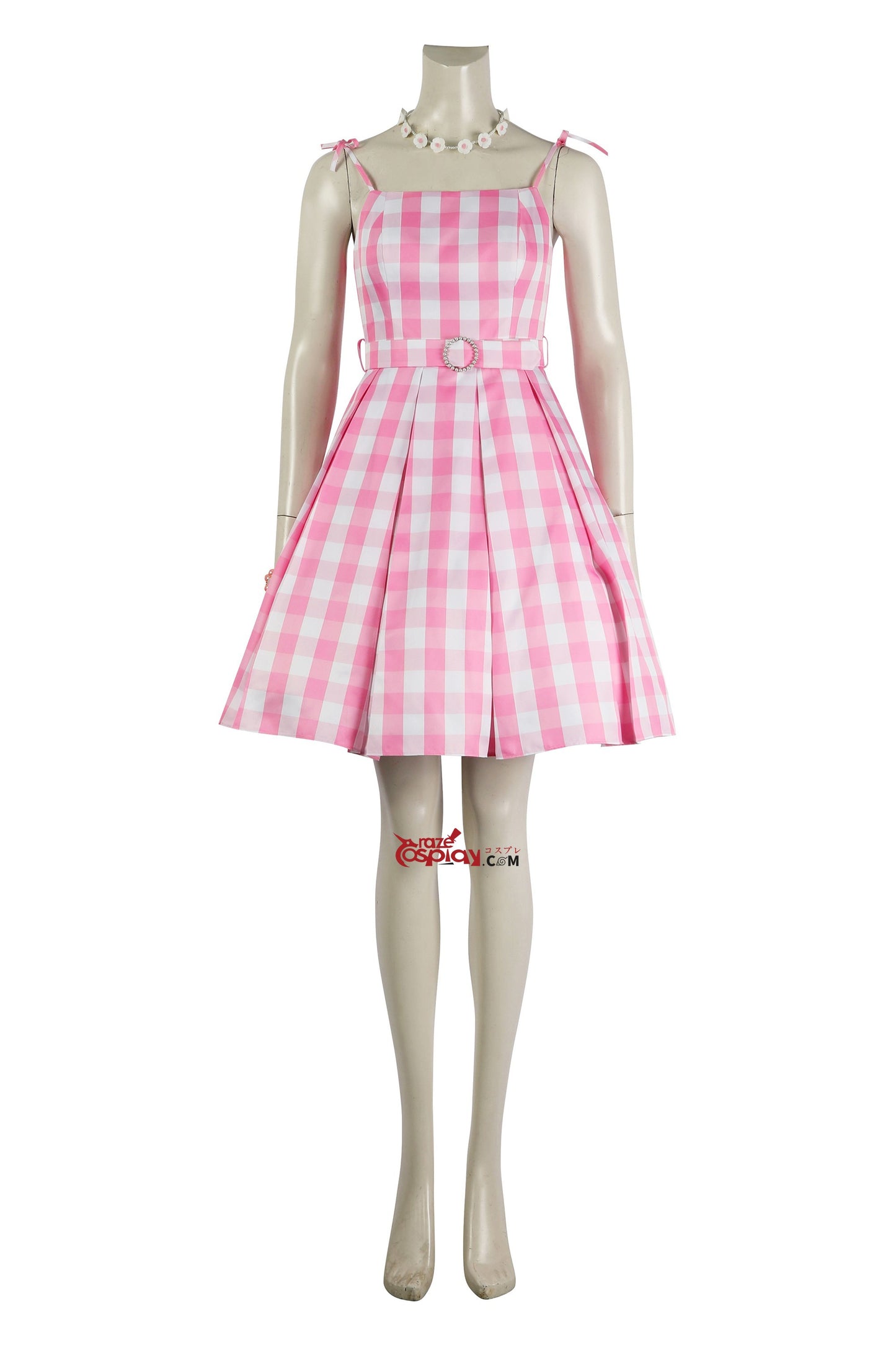 Barbara Film Pink Plaid Dress Cosplay Kostüm