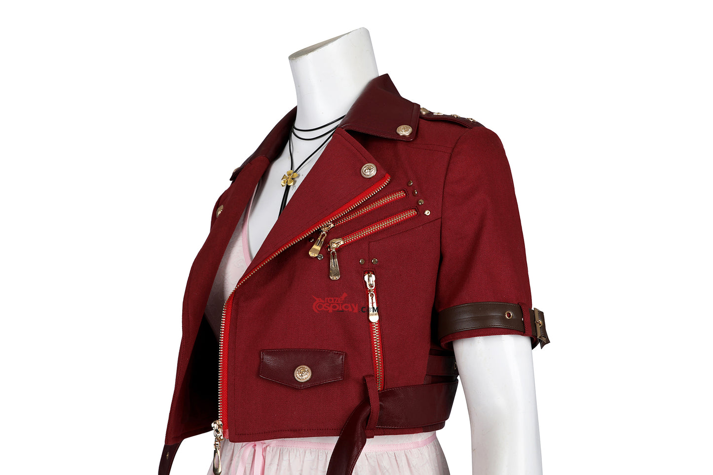 FF  Aerith Gainsborough Red Dress Cosplay Kostüm