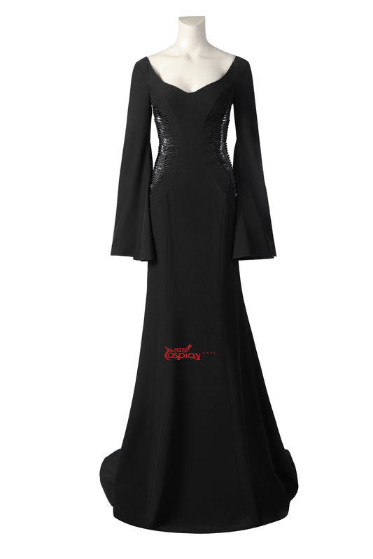 Die Addams Familie Morticia Addams Kleid Cosplay Kostüm