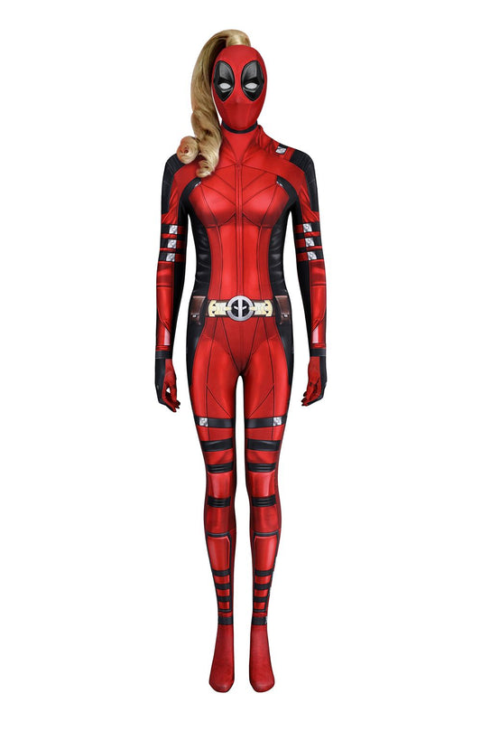 Lady Deadpool aus Deadpool 3 Lycra Jumpsuit Cosplay Kostüm