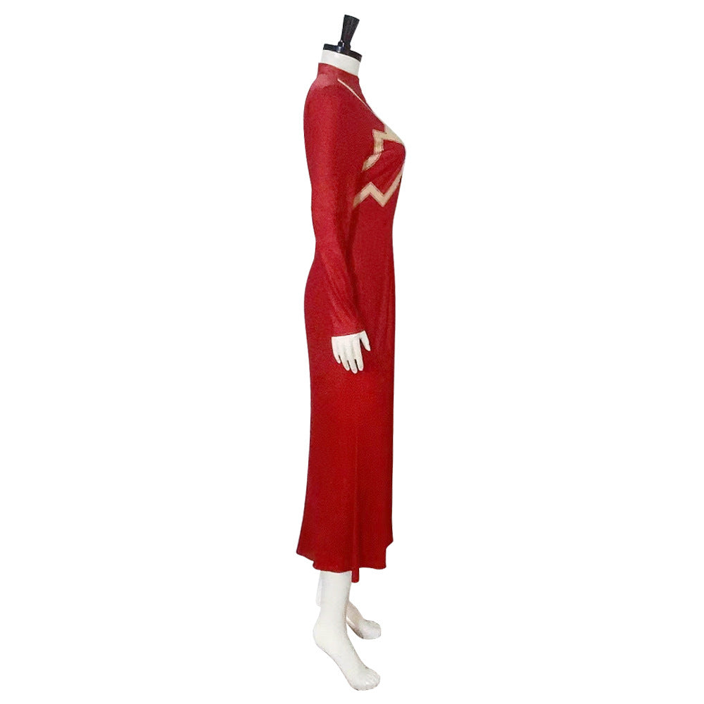 Costume de cosplay de la robe rouge de Madame Web 2024