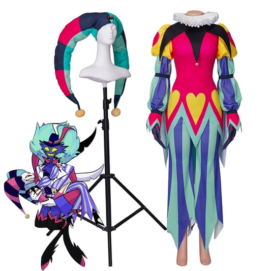 Fizzarolli Clown Outfit Helluva Boss Hazbin Hotel Cosplay Kostüm