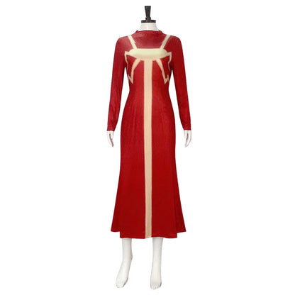 Costume de cosplay de la robe rouge de Madame Web 2024