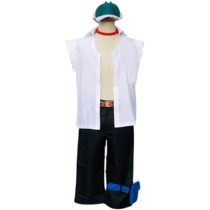 Ace Marine One Piece Cosplay Kostüm Portgas D. Ace Weißes Outfit für Erwachsene