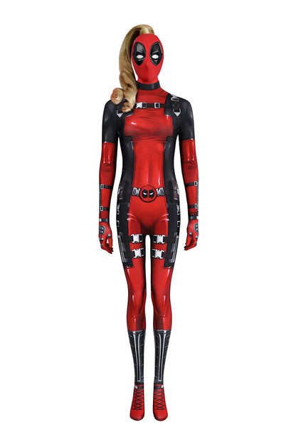 Lady Deadpool aus Deadpool 3 Lycra Jumpsuit Cosplay Kostüm