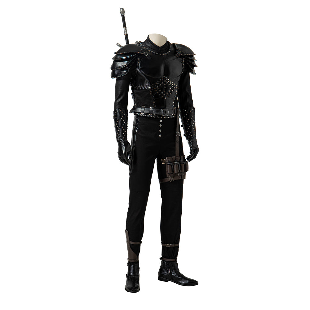 Costume de cosplay Geralt pour hommes, tenue d'armure de sorceleur, ensemble complet, costumes d'Halloween et de carnaval