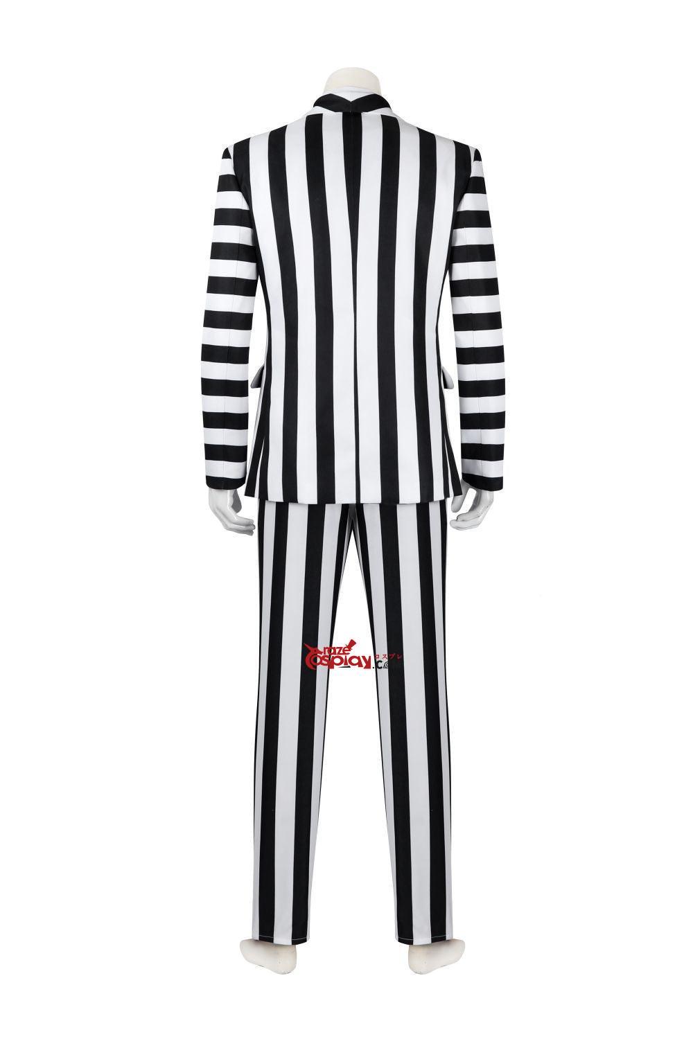 Beetlejuice Striped Beetlejuice Outfit Cosplay Kostüm