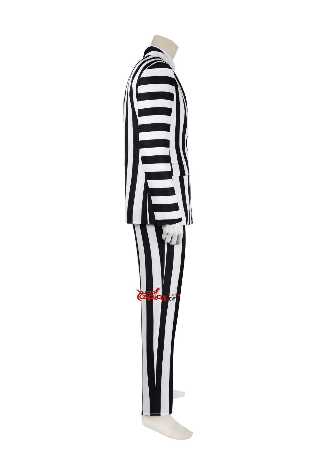 Beetlejuice Striped Beetlejuice Outfit Cosplay Kostüm