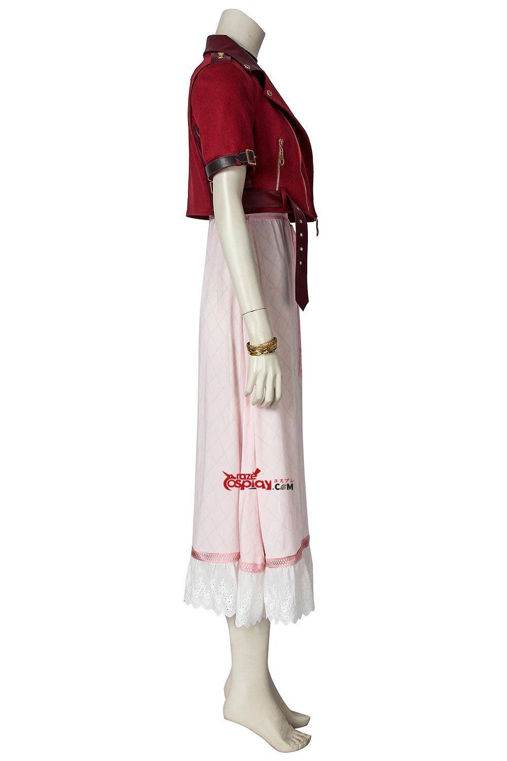 FF7 Aerith Gainsborough Kleid Cosplay Kostüm