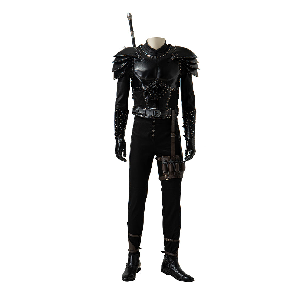 Costume de cosplay Geralt pour hommes, tenue d'armure de sorceleur, ensemble complet, costumes d'Halloween et de carnaval