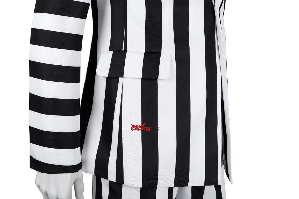 Beetlejuice Striped Beetlejuice Outfit Cosplay Kostüm