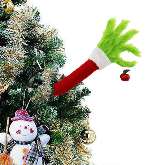 Grinch Hand hält Ornament Grinch Arm für Weihnachtsbaum Weihnachtsdekorationen