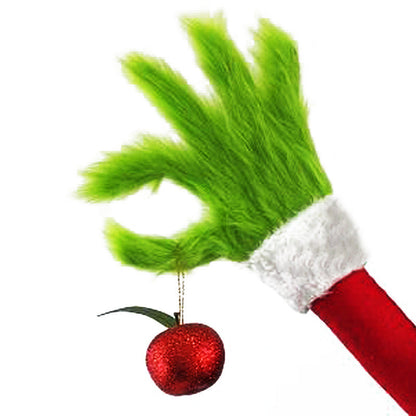 Grinch Hand hält Ornament Grinch Arm für Weihnachtsbaum Weihnachtsdekorationen