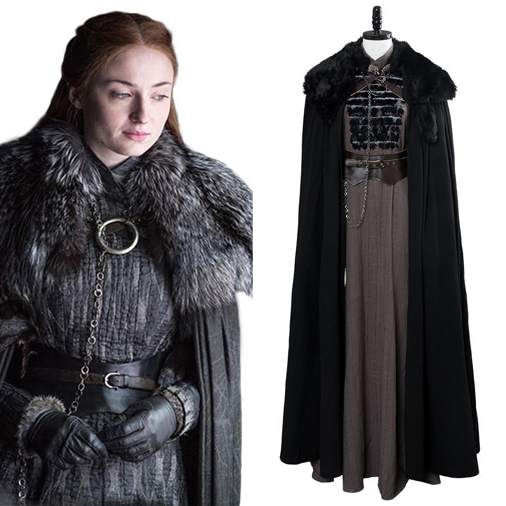 Got Game of Thrones Sansa Stark Outfit Cosplay Kostüm Damen Halloween Kostüm Kleid