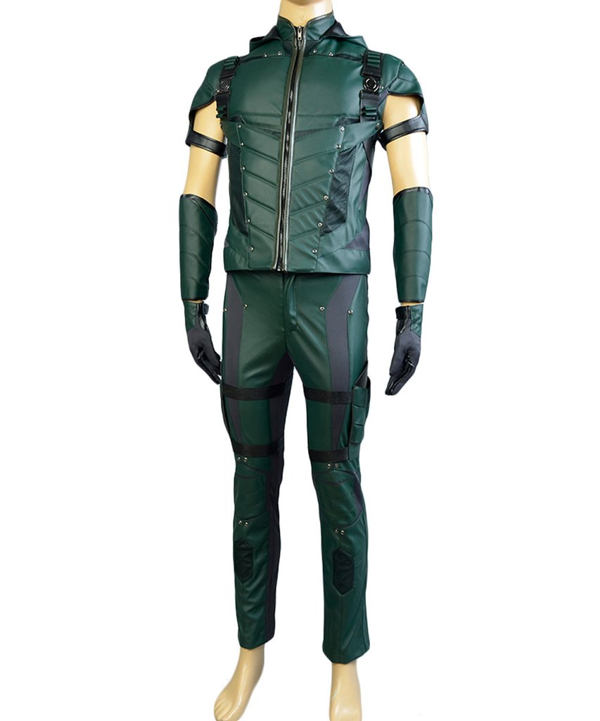 Green Arrow Saison 4 S4 Oliver Leather Outfit Halloween Carnival Cosplay Costume Costume sans carquois