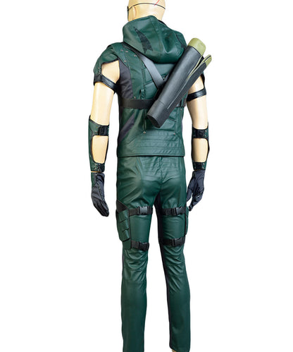 Green Arrow Saison 4 S4 Oliver Leather Outfit Halloween Carnival Cosplay Costume Costume sans carquois