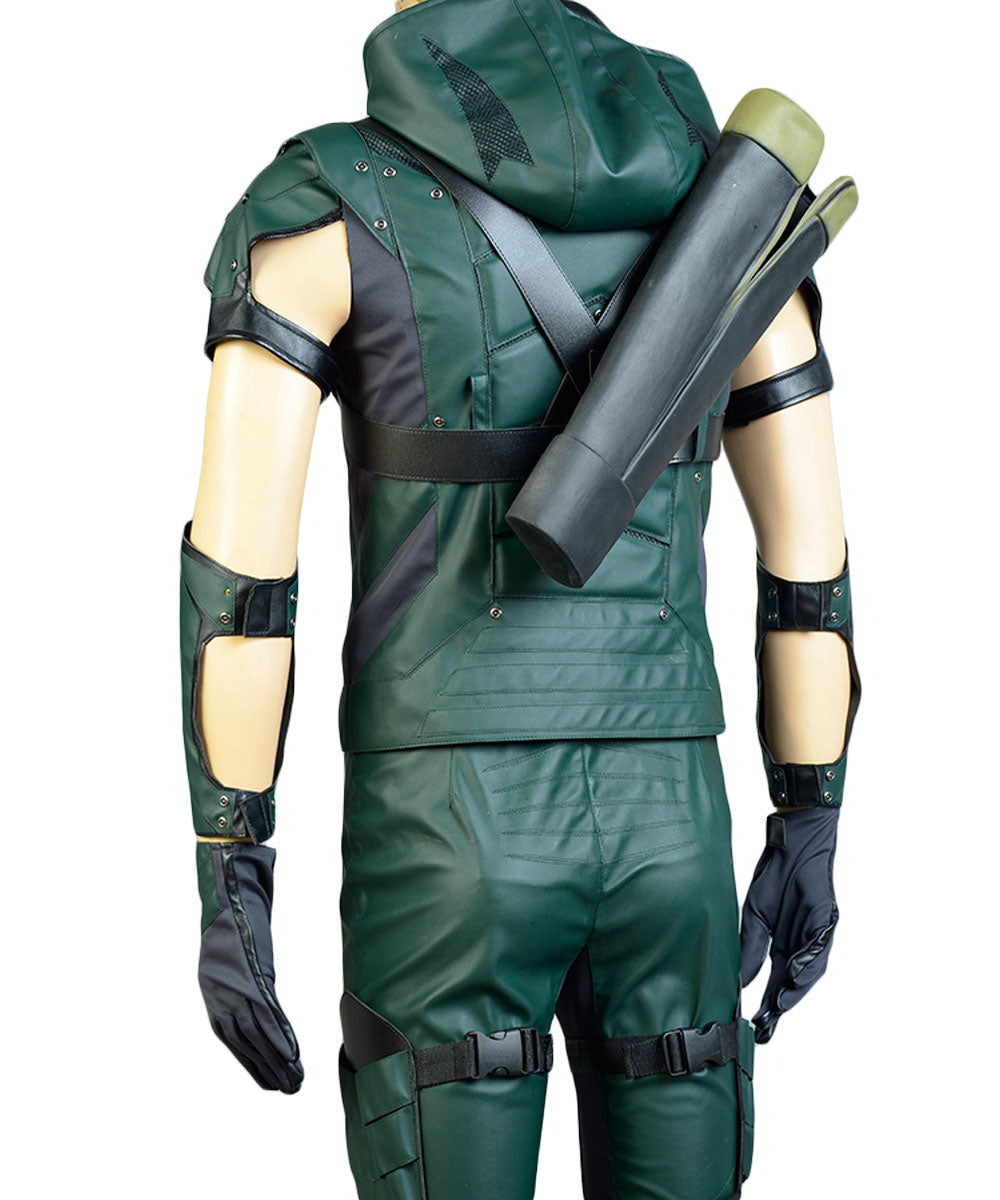 Green Arrow Saison 4 S4 Oliver Leather Outfit Halloween Carnival Cosplay Costume Costume sans carquois