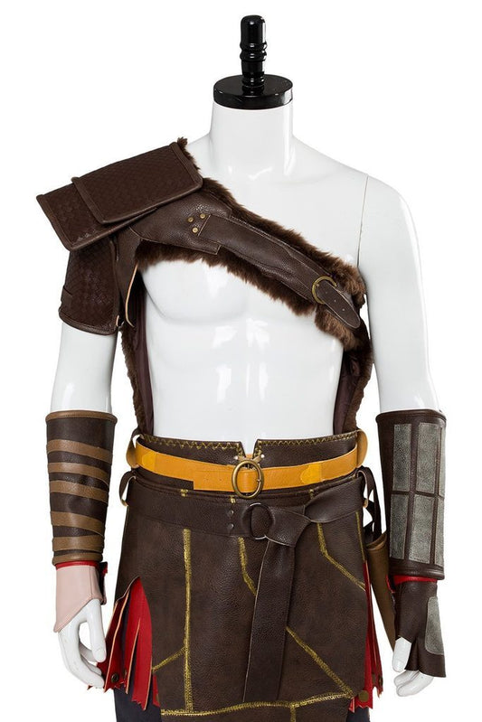 God of War 4 Kratos Nordischer Spartanischer Kampfanzug Outfit Halloween Karneval Cosplay Kostüm