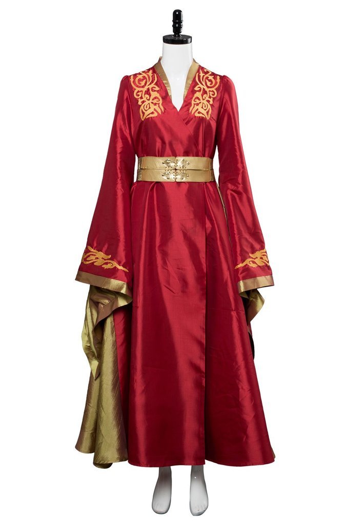 Game of Thrones Cersei Lannister Rotes Luxuskleid Cosplay Kostüm Halloween Cosplay Kostüm