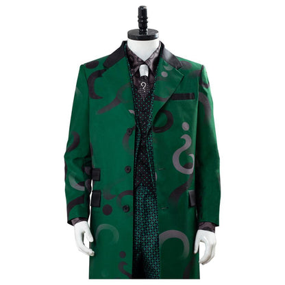 Gotham S5 Staffel 5 Der Riddler Edward Nygma grüner Uniformmantel Outfits Cosplay Kostüm Komplettset für Erwachsene