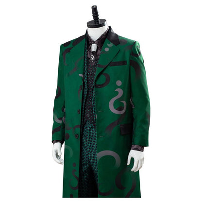 Gotham S5 Staffel 5 Der Riddler Edward Nygma grüner Uniformmantel Outfits Cosplay Kostüm Komplettset für Erwachsene