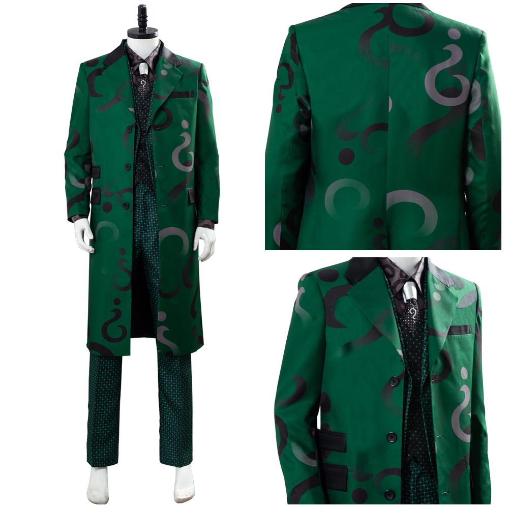 Gotham S5 Staffel 5 Der Riddler Edward Nygma grüner Uniformmantel Outfits Cosplay Kostüm Komplettset für Erwachsene