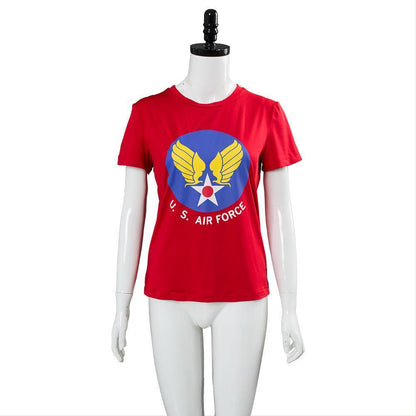 Captain Marvel Carol Danvers US Air Force T-Shirt Bomberjacke Casual Anzug