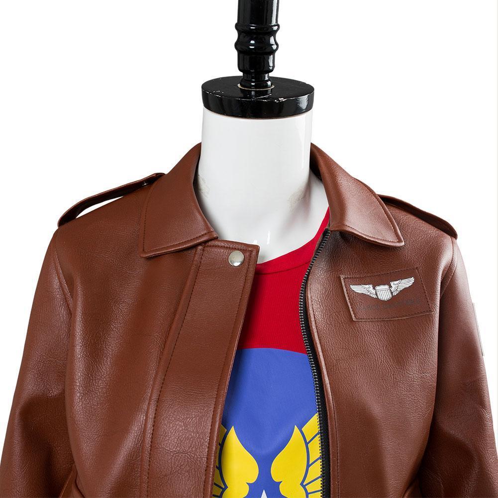 Captain Marvel Carol Danvers US Air Force T-Shirt Bomberjacke Casual Anzug
