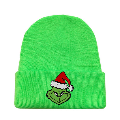 Grinch Häkelmütze Halloween Cosplay Hüte für Erwachsene