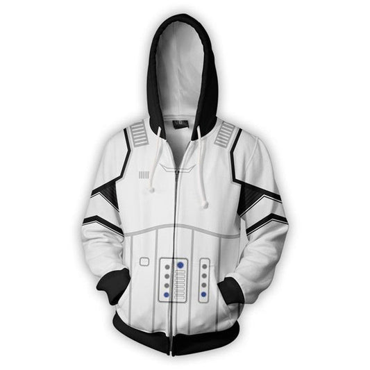 First Order Stormtroopers Cosplay Hoodie Imperial Army Halloween Reißverschlussjacke