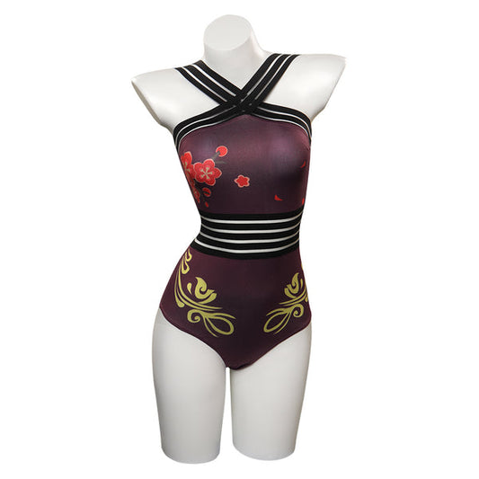 Genshin Impact HUTAO Costume de Cosplay Original Design Combinaison Maillot de Bain Une Pièce