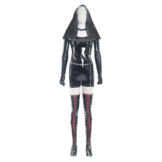 Hitman 5 Absolution Schwester Rosewood Waisenhaus Nonnenoutfit schwarze Uniform Halloween Carnival Cosplay Kostüm