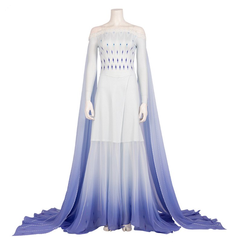 Elsa Weißes Kleid Frozen 2 Cosplay Kostüm Einfache Weltbuchtag Kostüme für Erwachsene