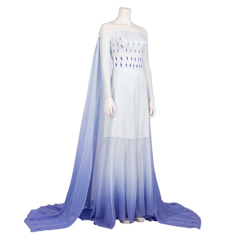 Elsa Weißes Kleid Frozen 2 Cosplay Kostüm Einfache Weltbuchtag Kostüme für Erwachsene