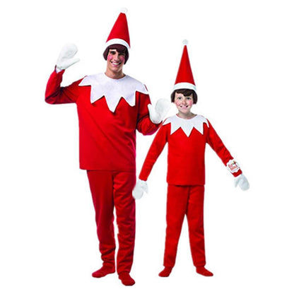 Familien Weihnachtskostüm Elf On A Shelf Kostüm Erwachsene Kinder Elf Kostüm Rot Neujahr Cosplay Kostüm