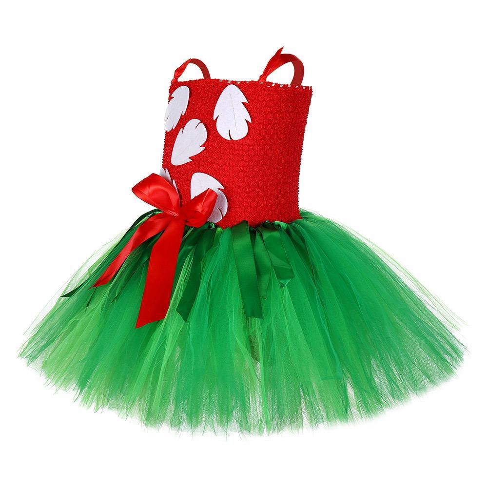 Mädchen Tutu Kleid Weihnachtsparty Kostüme Elf Cosplay Kleidung Schichtkleid