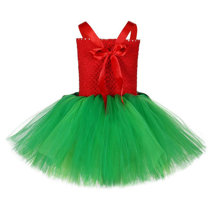 Mädchen Tutu Kleid Weihnachtsparty Kostüme Elf Cosplay Kleidung Schichtkleid