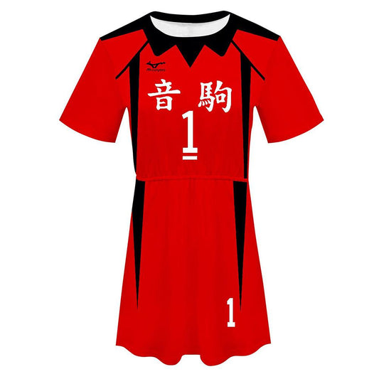 Haikyuu!! Kuroo Tetsurou Cosplay Kleid Damen Sommer kurzärmeliges Cosplay Kostüm