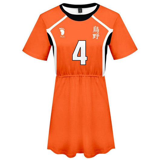 Haikyuu!! Nishinoya Yuu Cosplay Kleid Frauen Sommer Kurzarm Cosplay Kostüm