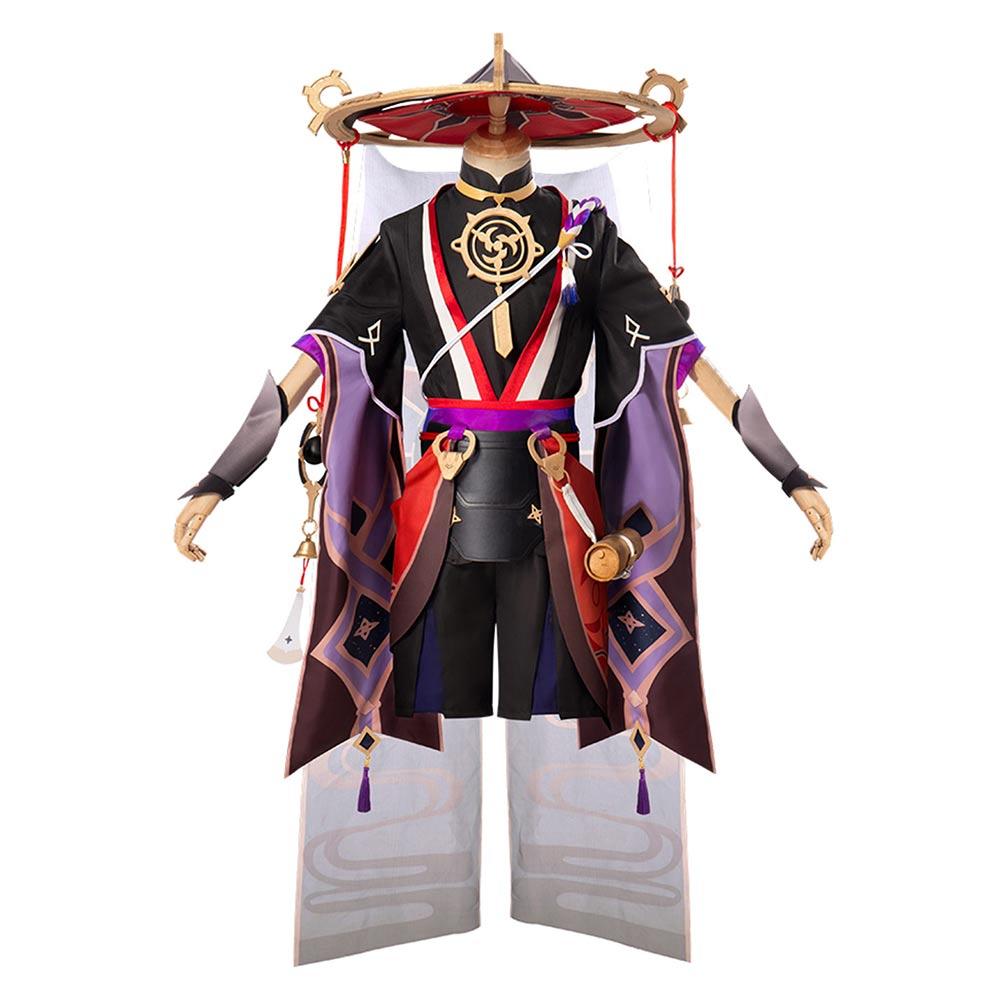 Genshin Impact Fatui Scaramouche Outfits Halloween Carnevale Costume Cosplay