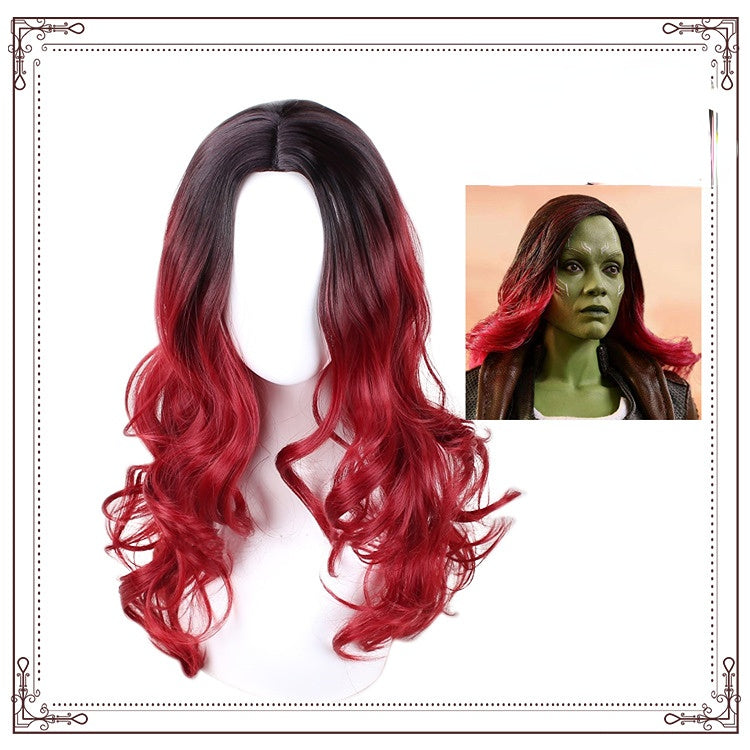 Gamora Rote Perücke Guardians of The Galaxy Halloween Cosplay