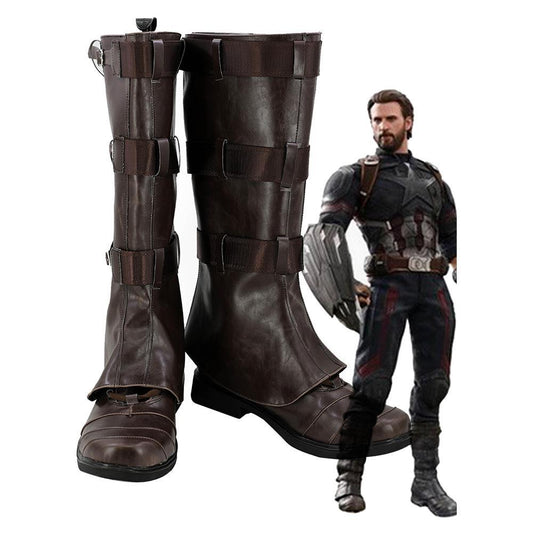 Avengers Infinity War Captain America Steven Rogers Cosplay Schuhe Stiefel