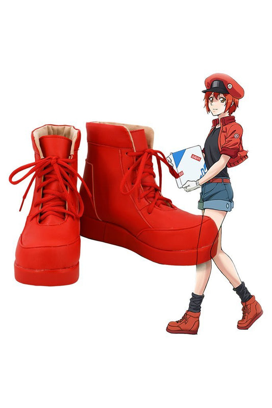 Cells at Work Hataraku Saibo Erythrozyt Roe Blutkörperchen Cosplay Schuhe Stiefel