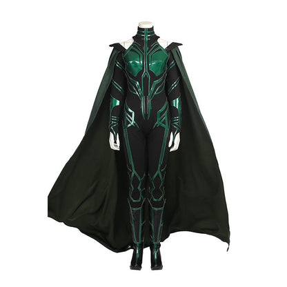 Hela Kostüm Thor 3 Ragnarok Frauen Halloween Bodysuit Umhang Cosplay Anzug